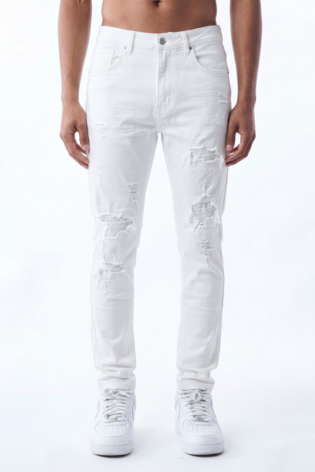 SLIM STRAIGHT JEAN - WHITE