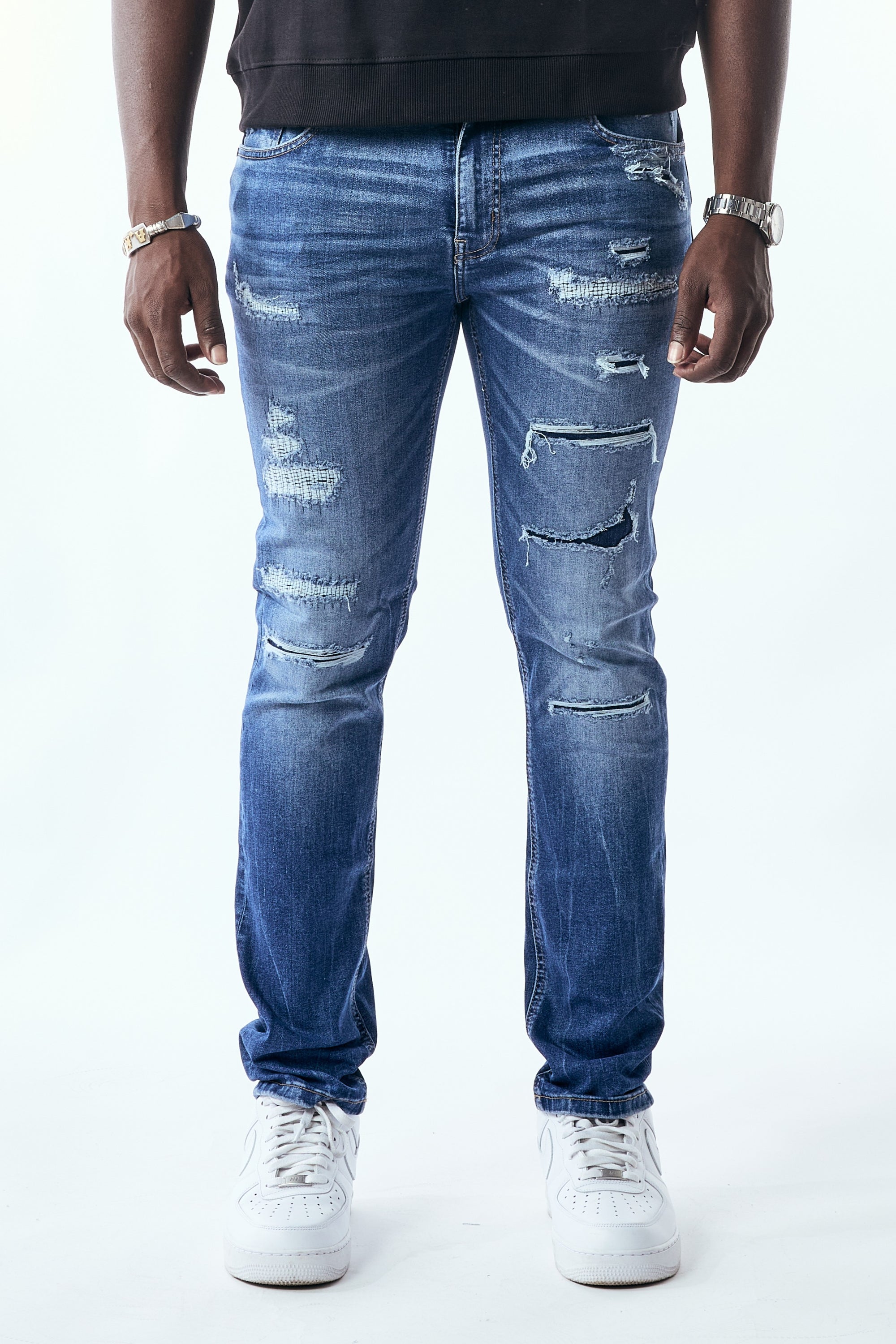 STACKED FIT - STONE BLUE