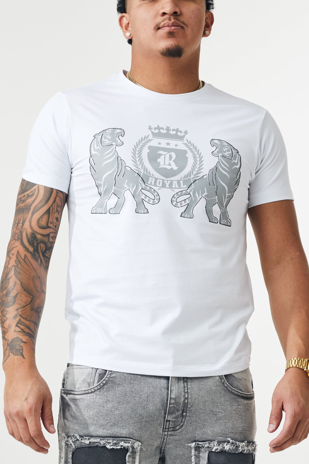 ROAR RHINESTONE - WHITE