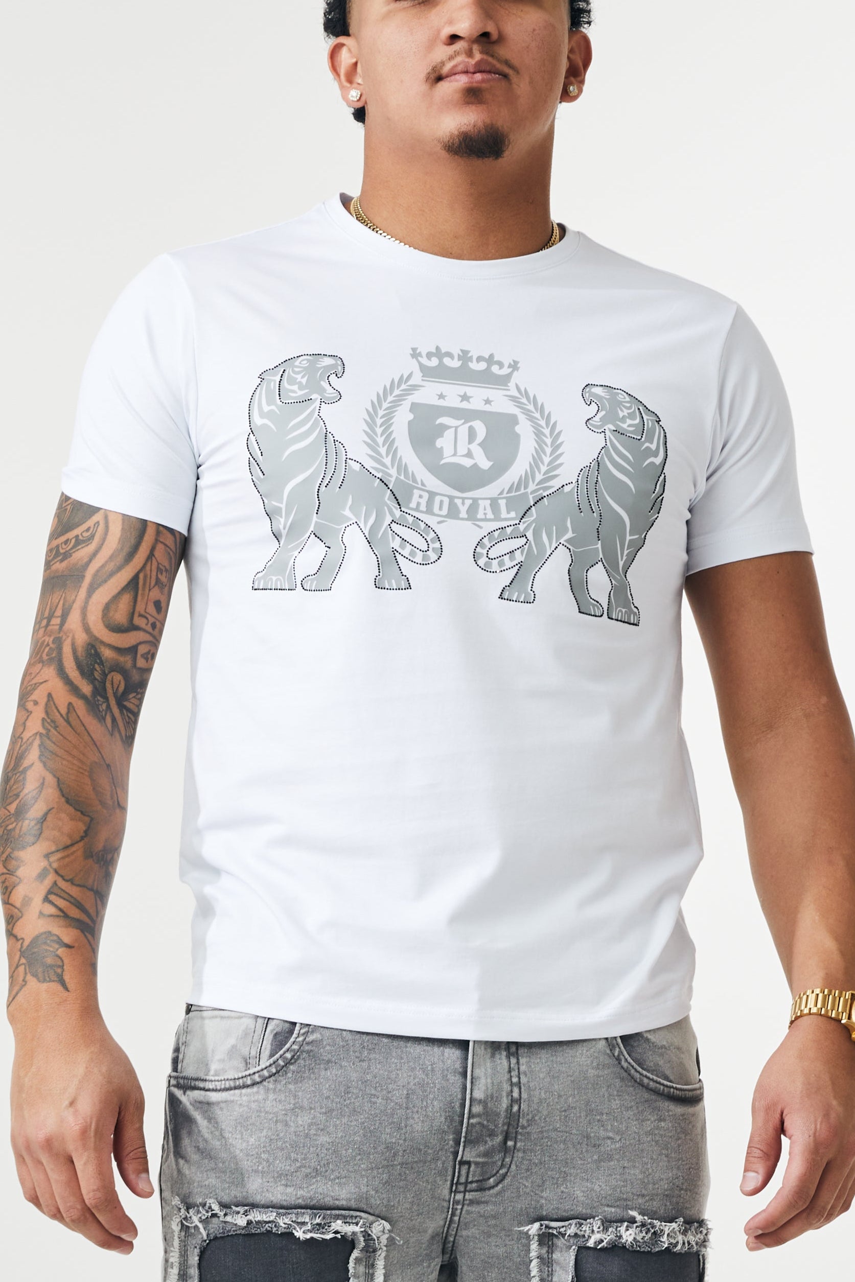 ROAR RHINESTONE - WHITE