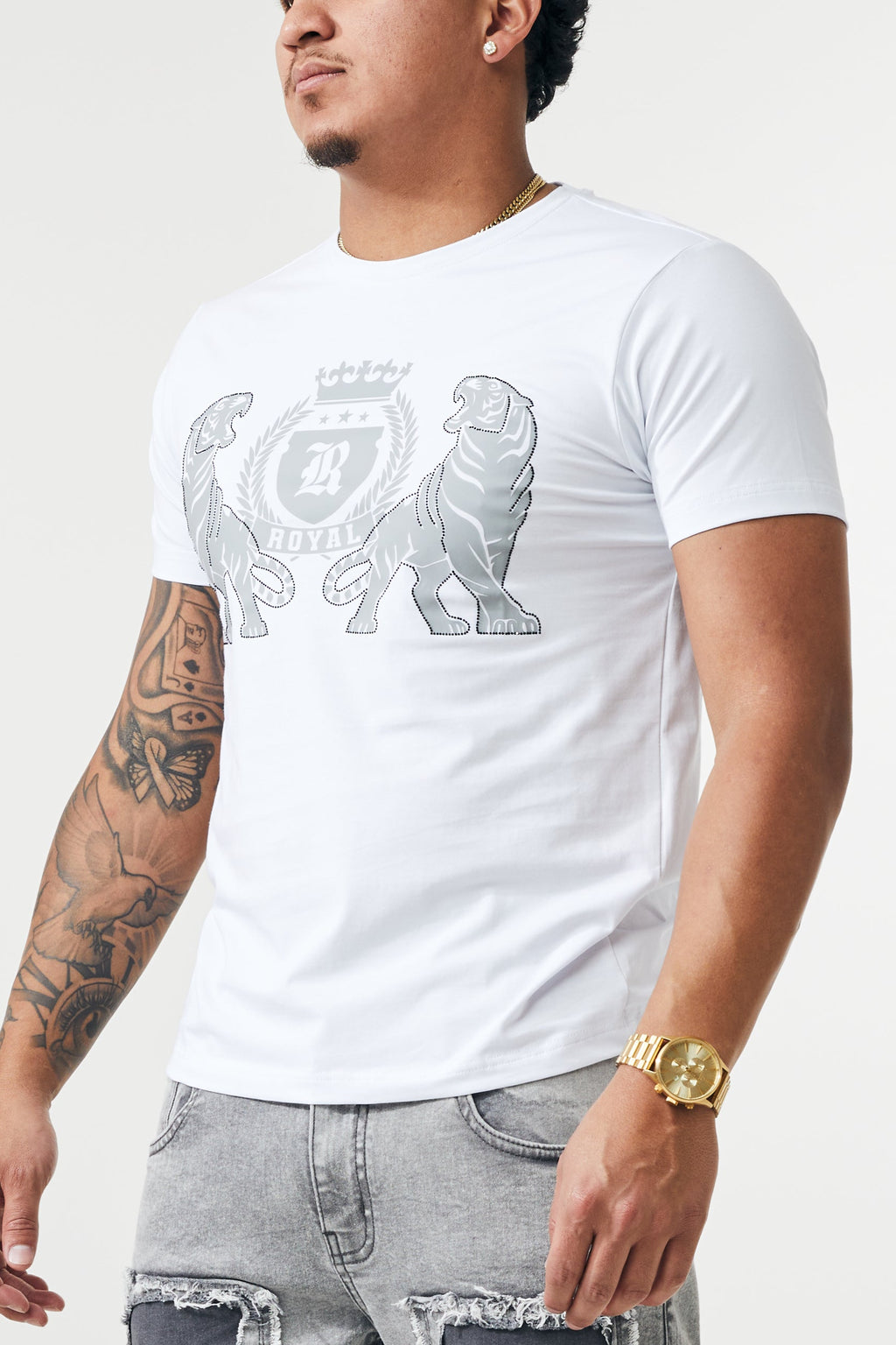 ROAR RHINESTONE - WHITE