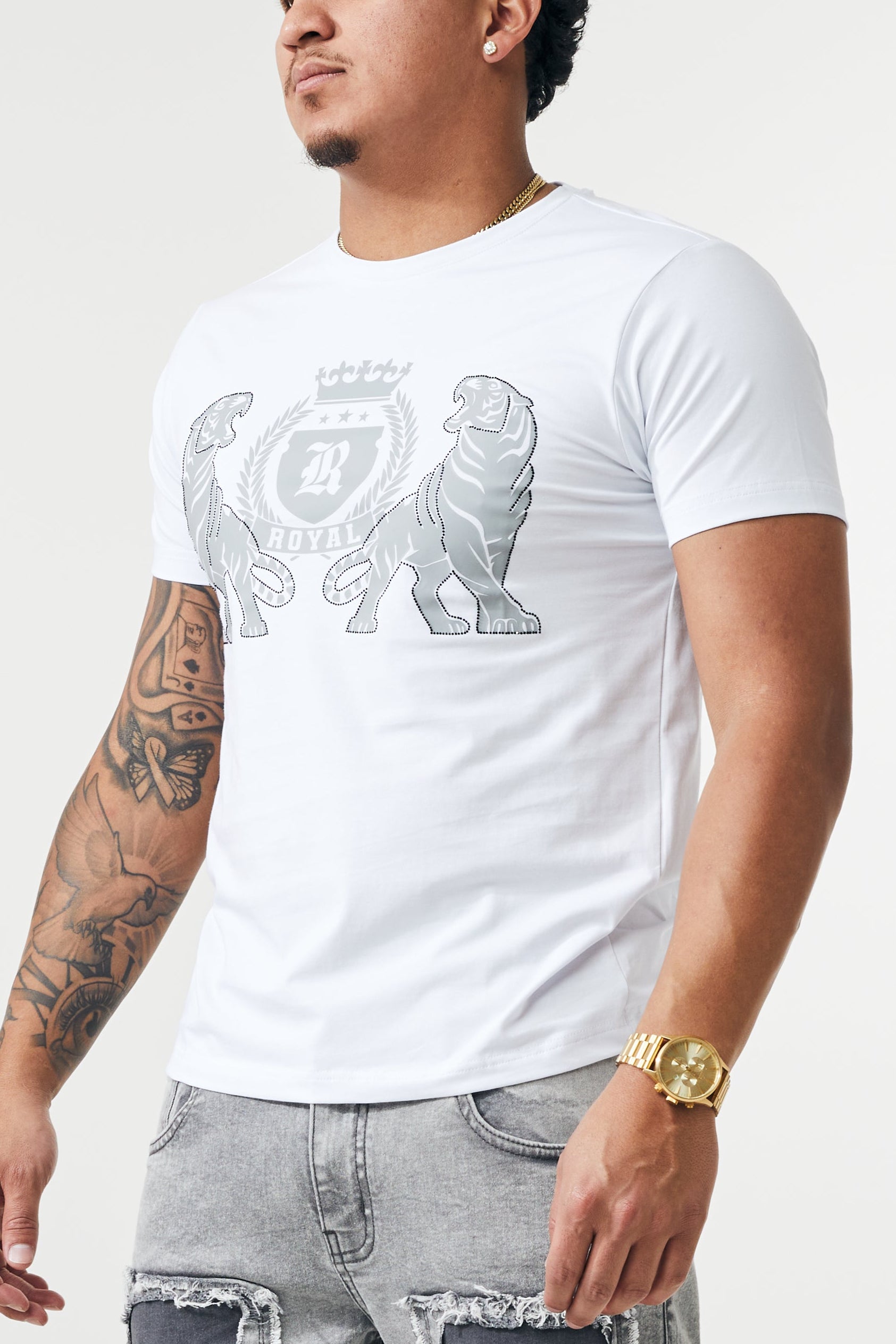 ROAR RHINESTONE - WHITE