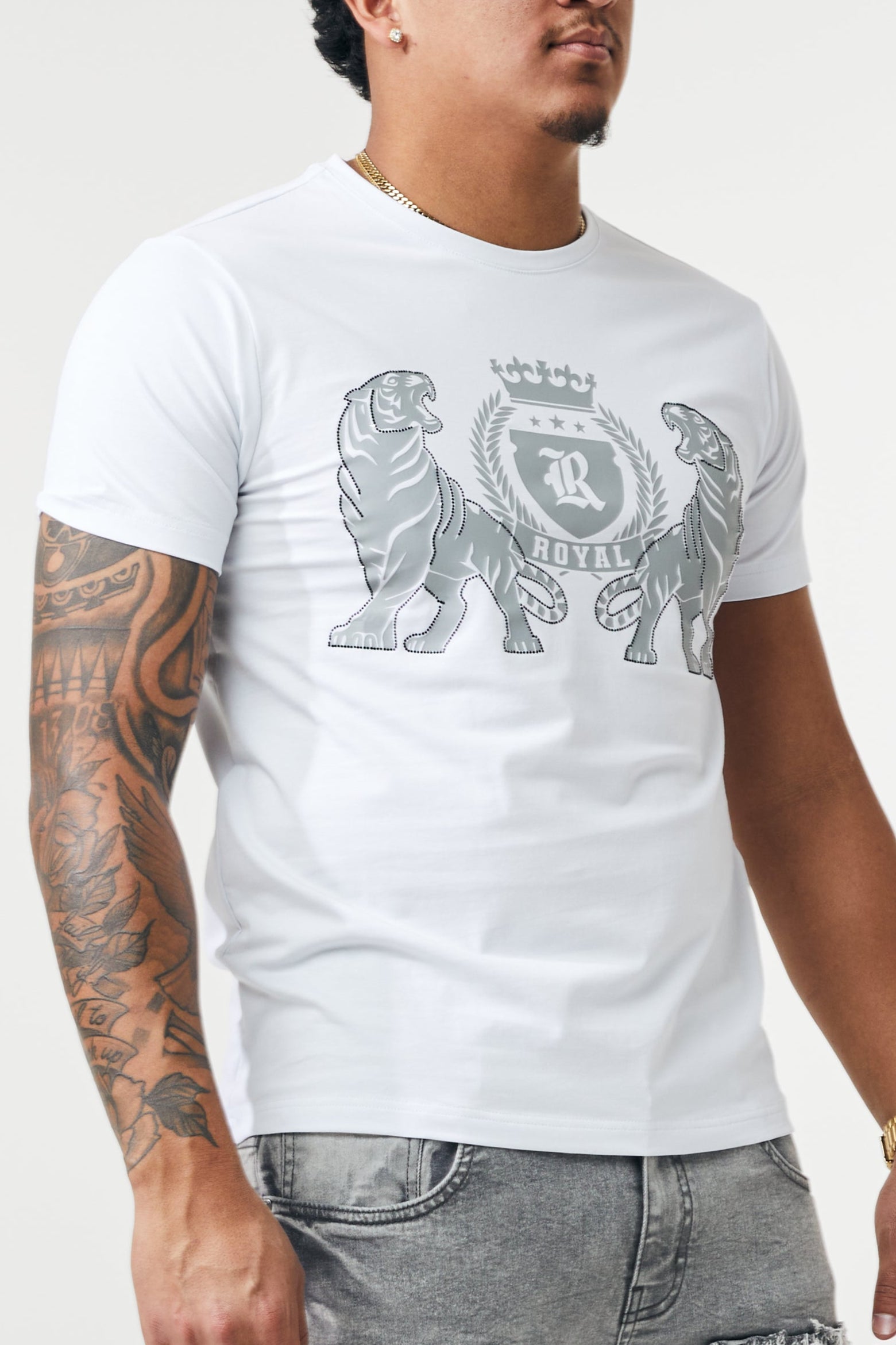 ROAR RHINESTONE - WHITE