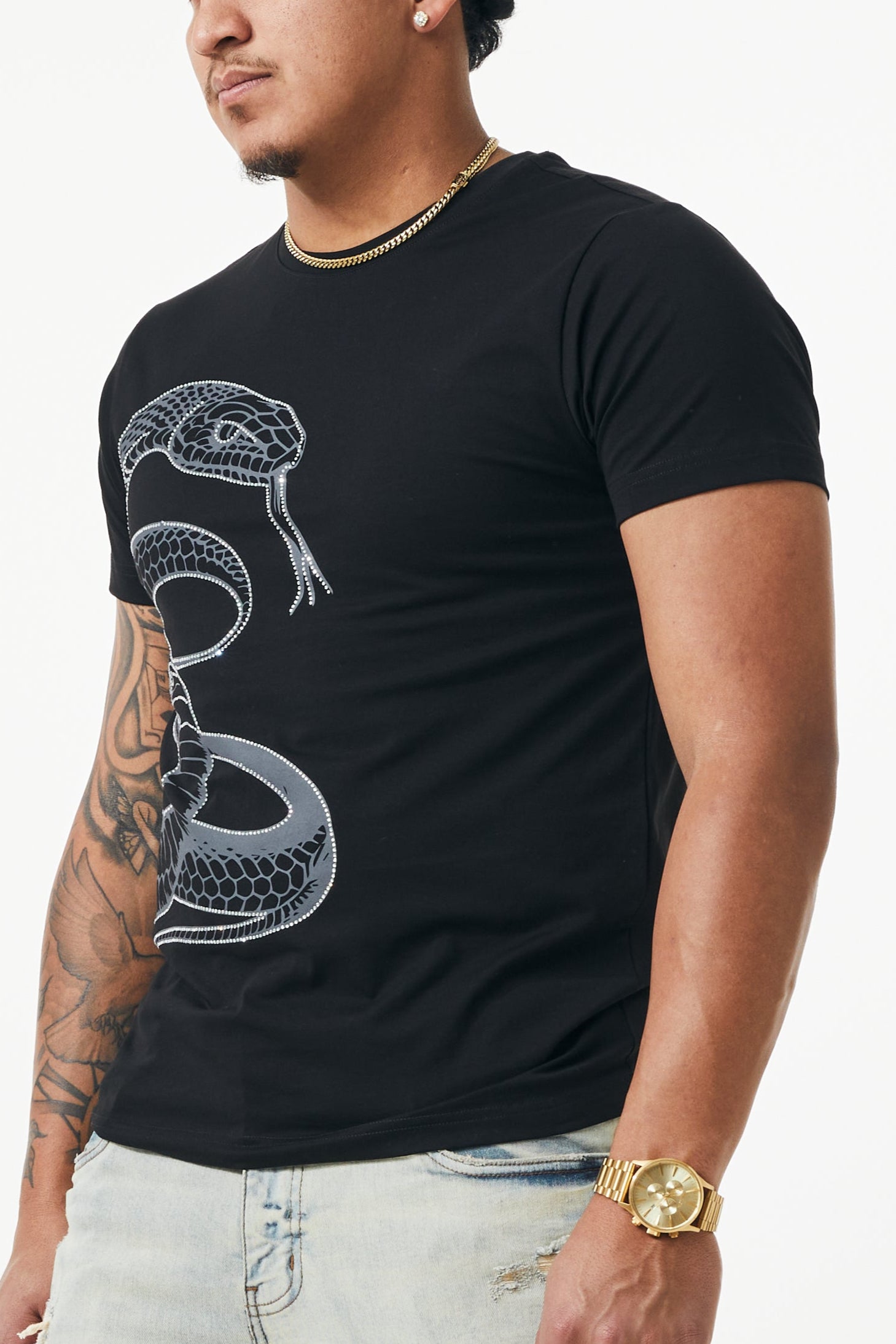 SNAKE RHIENSTONE - BLACK
