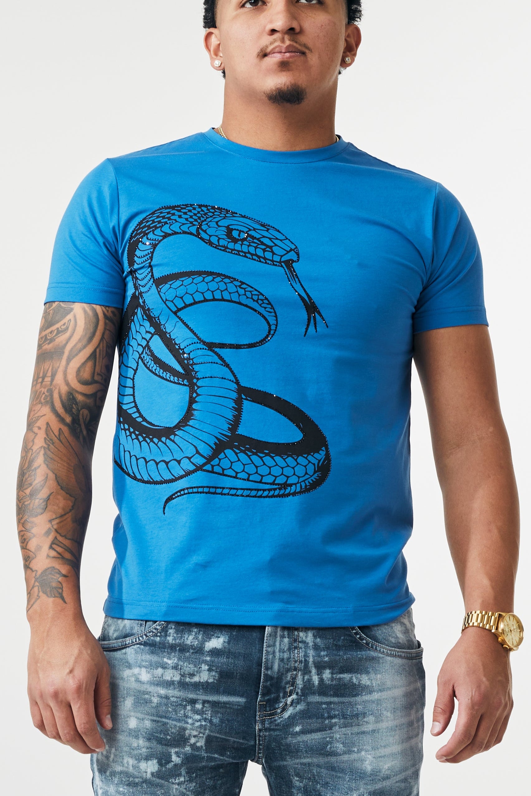SNAKE RHINESTONE - ROYAL