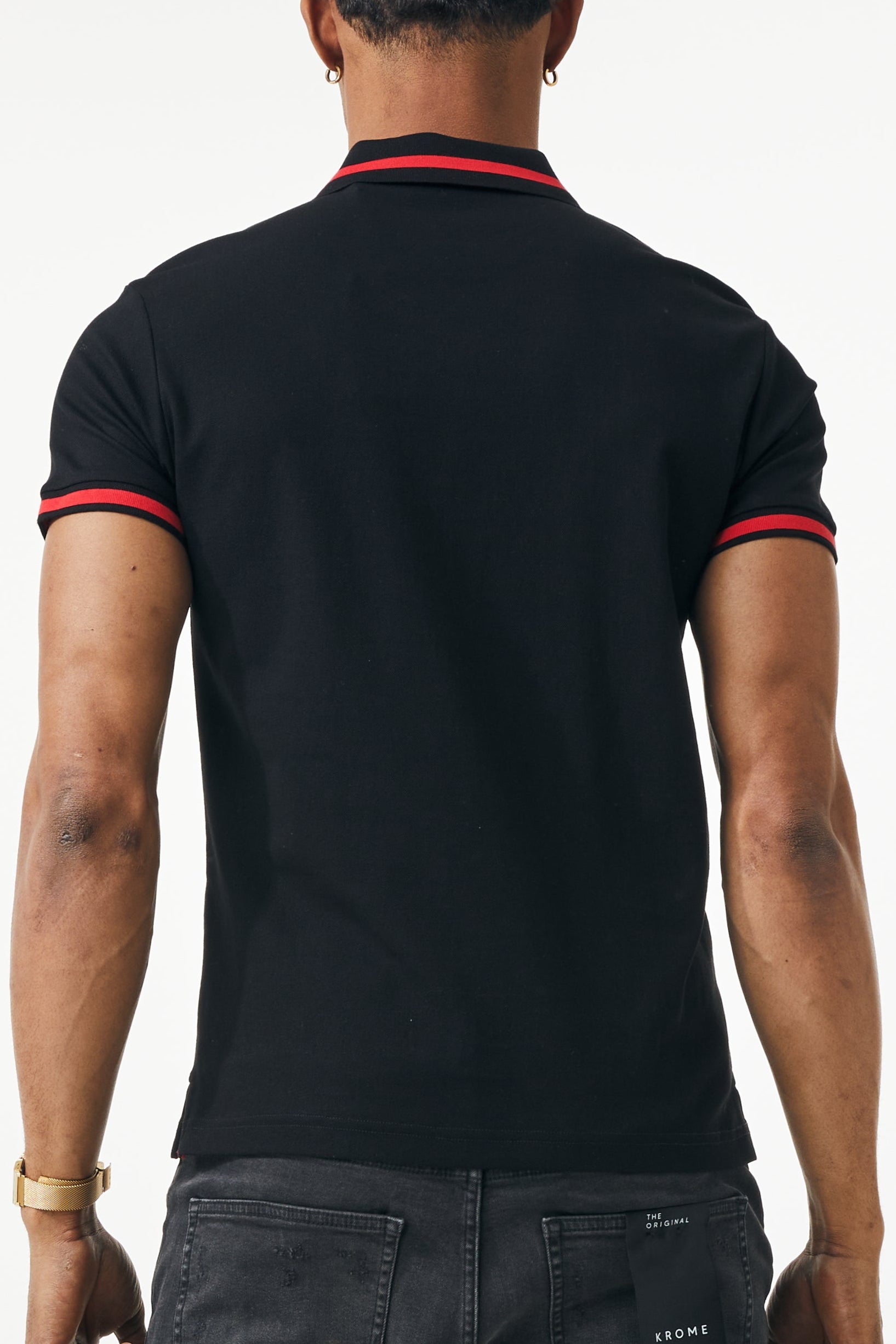 POLO SHIRTS - RED BLACK