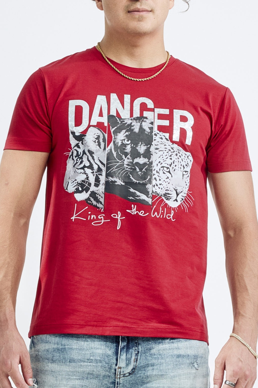 DANGER TEE - BURGUNDY