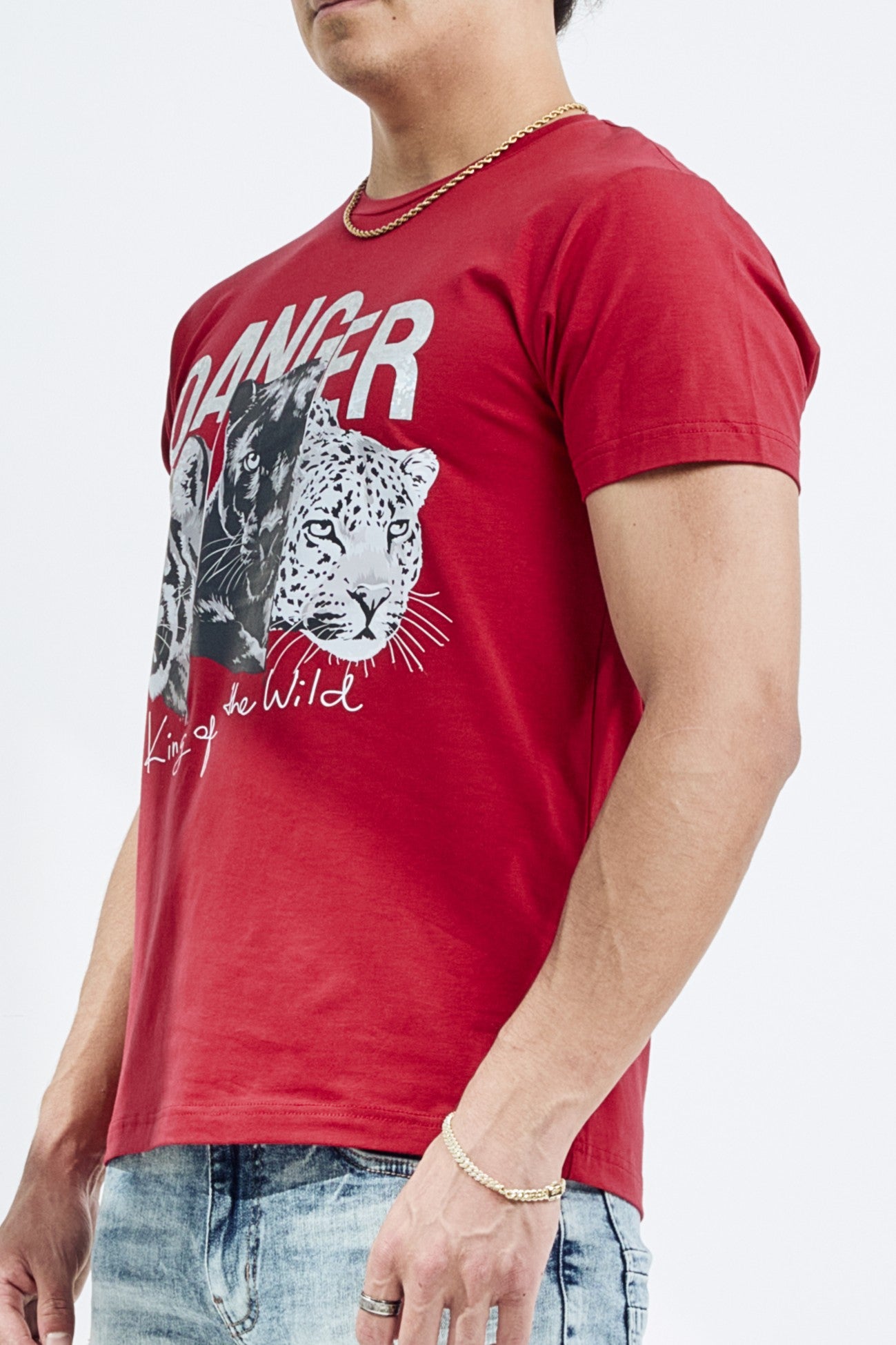 DANGER TEE - BURGUNDY