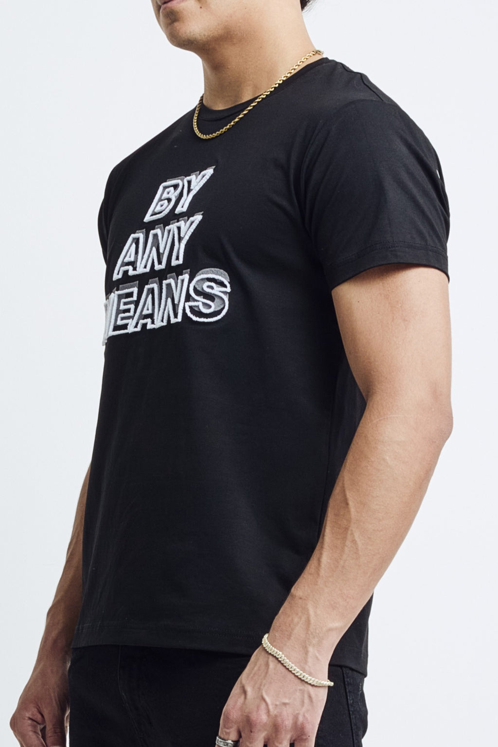 BY ANY MEANS TEE - BLACK