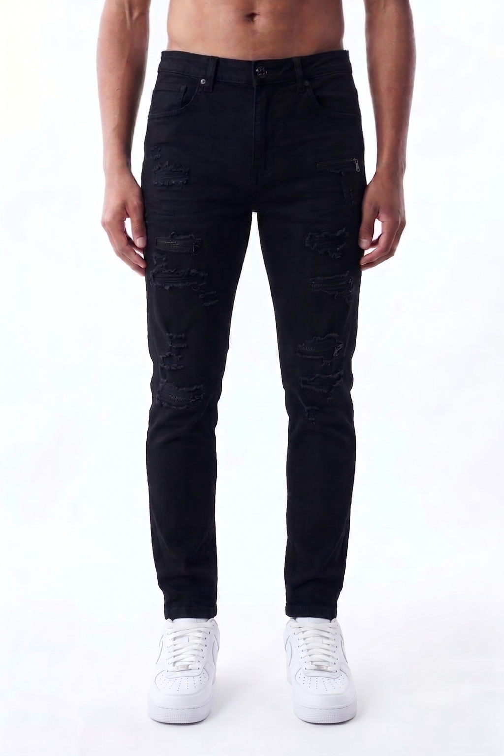 SLIM STRAIGHT JEAN - JET BLACK