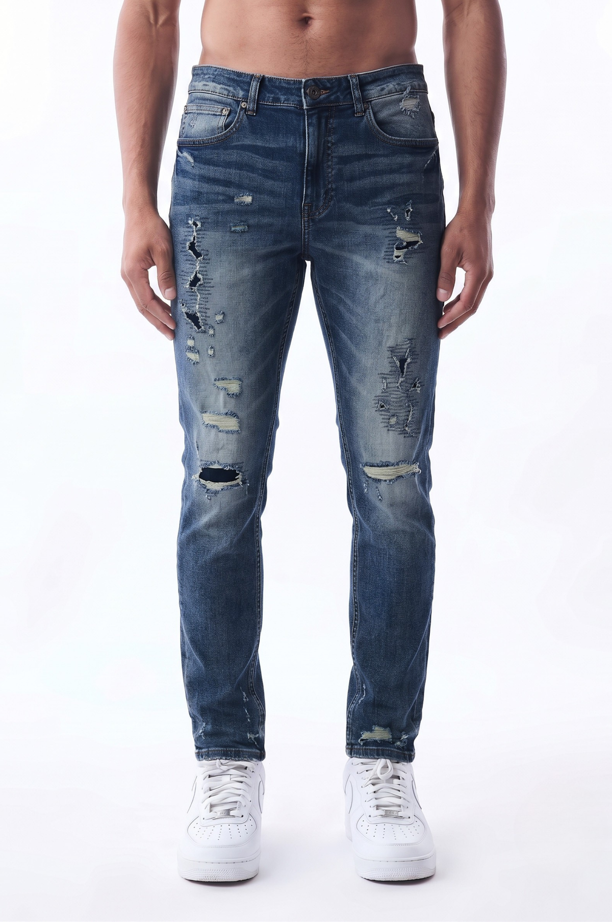 NEW SLIM STRAIGHT - MEDIUM BLUE