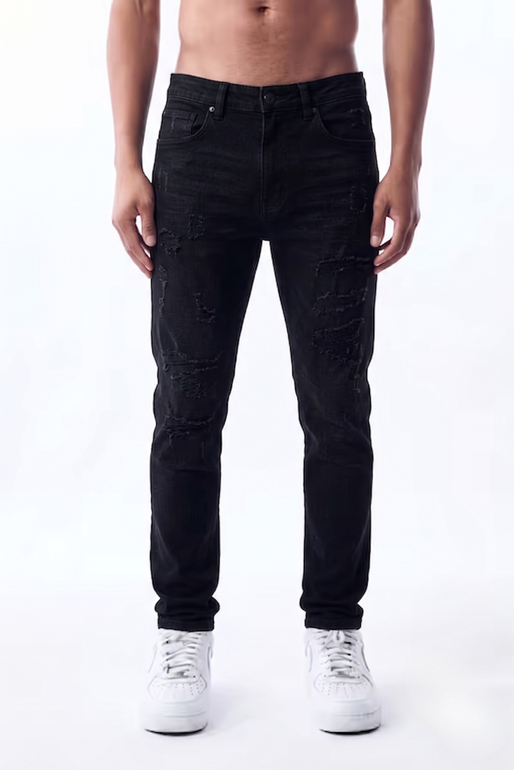 SLIM STRAIGHT JEAN - JET BLACK