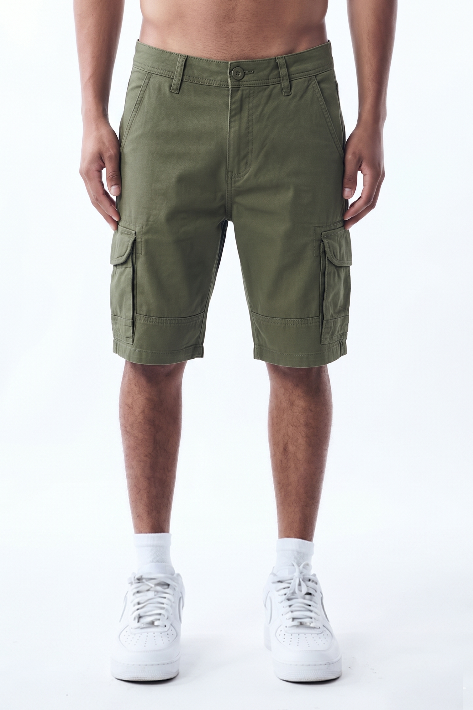 CARGO SHORTS - OLIVE