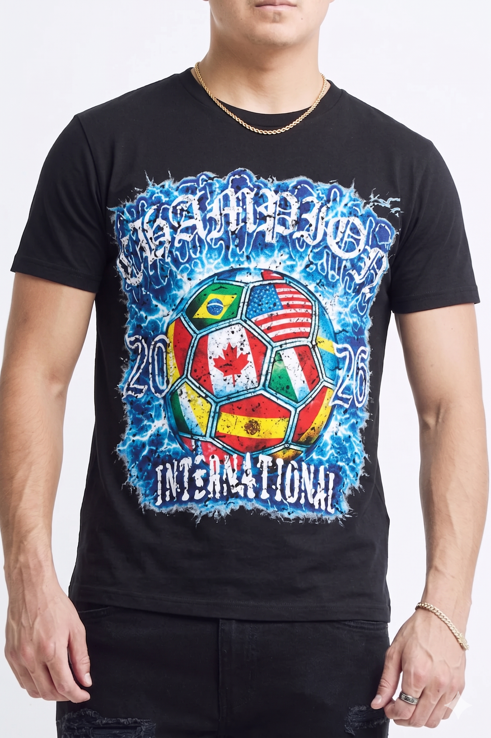 FOOTBALL TEE - BLACK