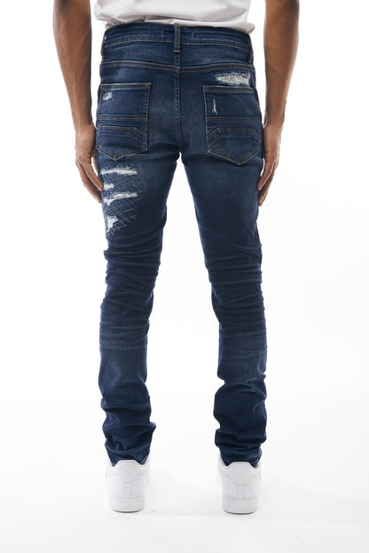 Ripped and Repaired Denim Jeans - M.Society