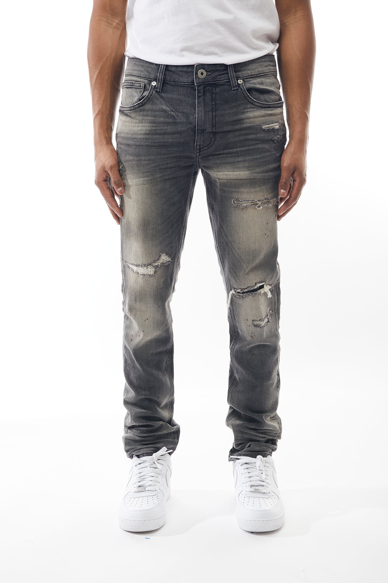 Ripped and Repaired Denim Jeans - M.Society